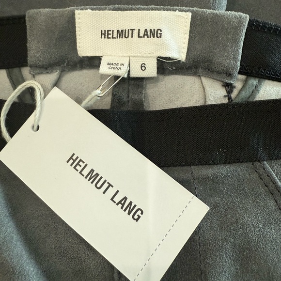 NWT Helmut Lang Charcoal Leather Leggings - Picture 4 of 5